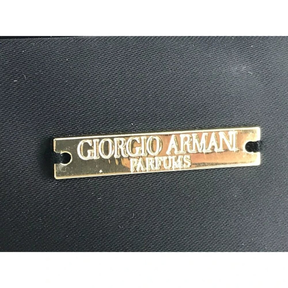 Giorgio Armani Parfums Womens Black Side Handle Toiletry Cosmetics Makeup Bag - Picture 7 of 8